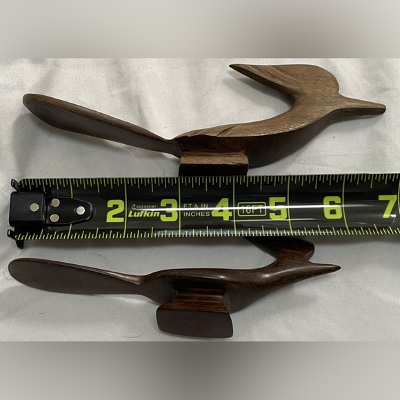 2 pcs Vintage Hand Carved Wooden Roadrunners Figurine Sculpture. - Picture 5 of 5